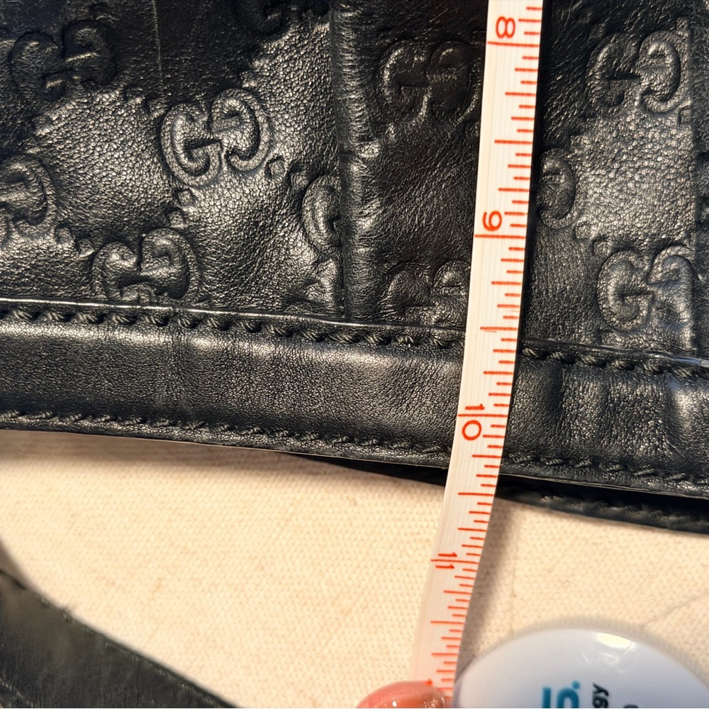 Gucci Sukey Guccissima Black Leather Shoulder Bag - Picture 13 of 14